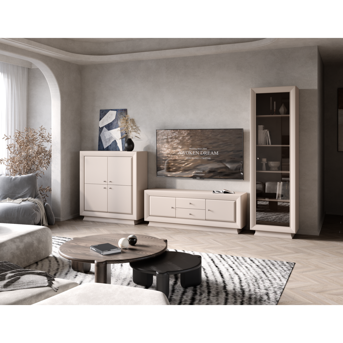 LARGO Comoda KOM4D, casmir, 106.5 x 38 x 114 cm