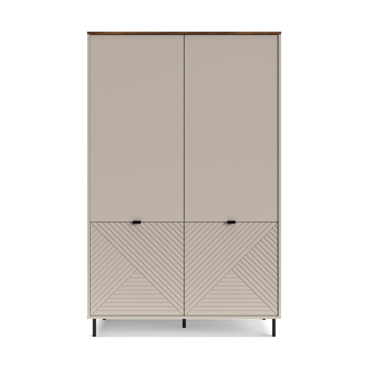 MIRAGE Dulap 2D - 2 usi (MR11), casmir/ stejar castelo, 123.4 x 55 x 194.6 cm