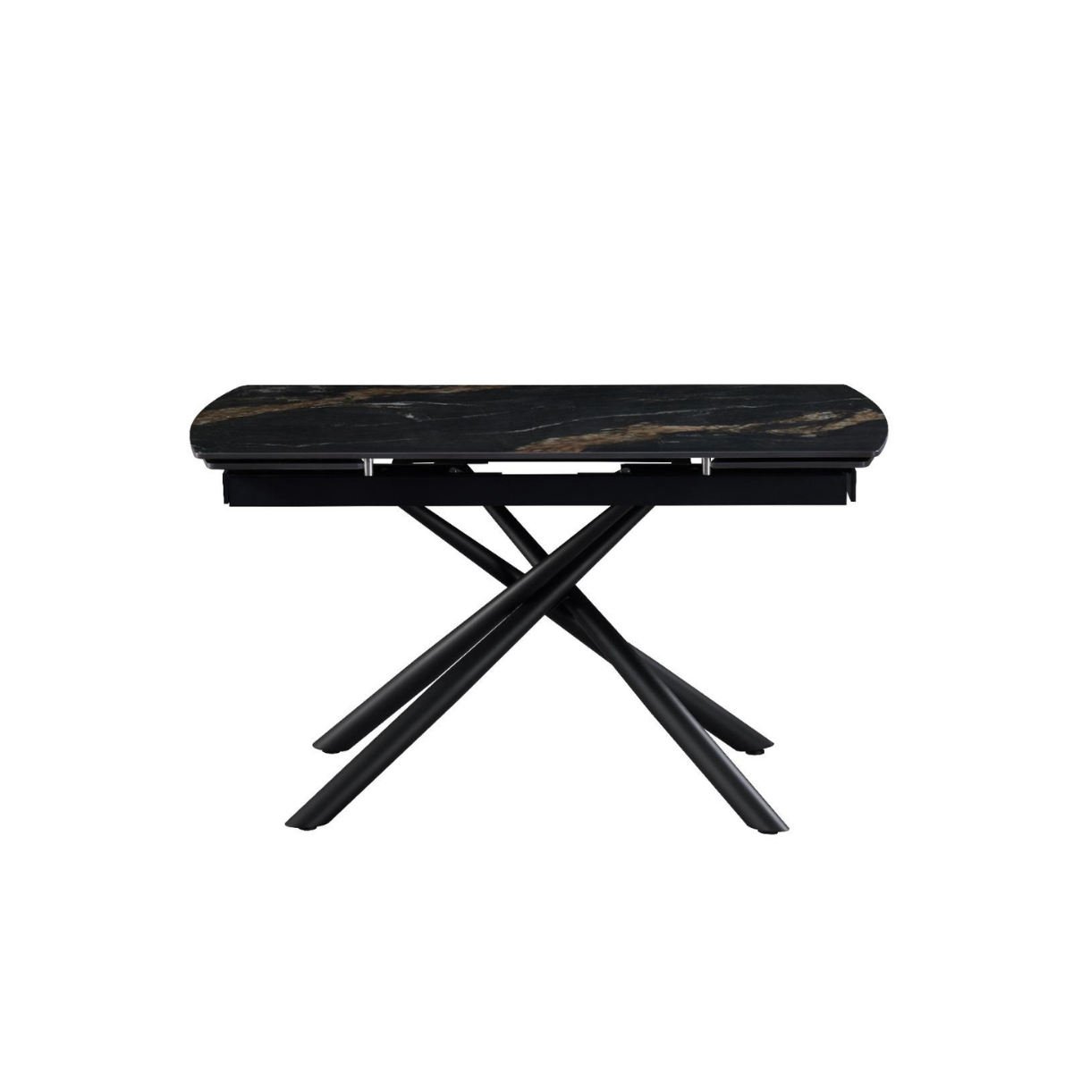 Masa Maroco extensibila ceramica neagra, 140/200 x 90 x 76 cm