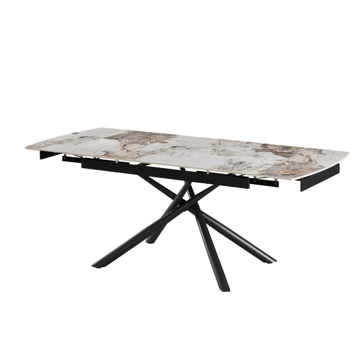 Masa Maroco extensibila ceramica alba, 140/200 x 90 x 76 cm