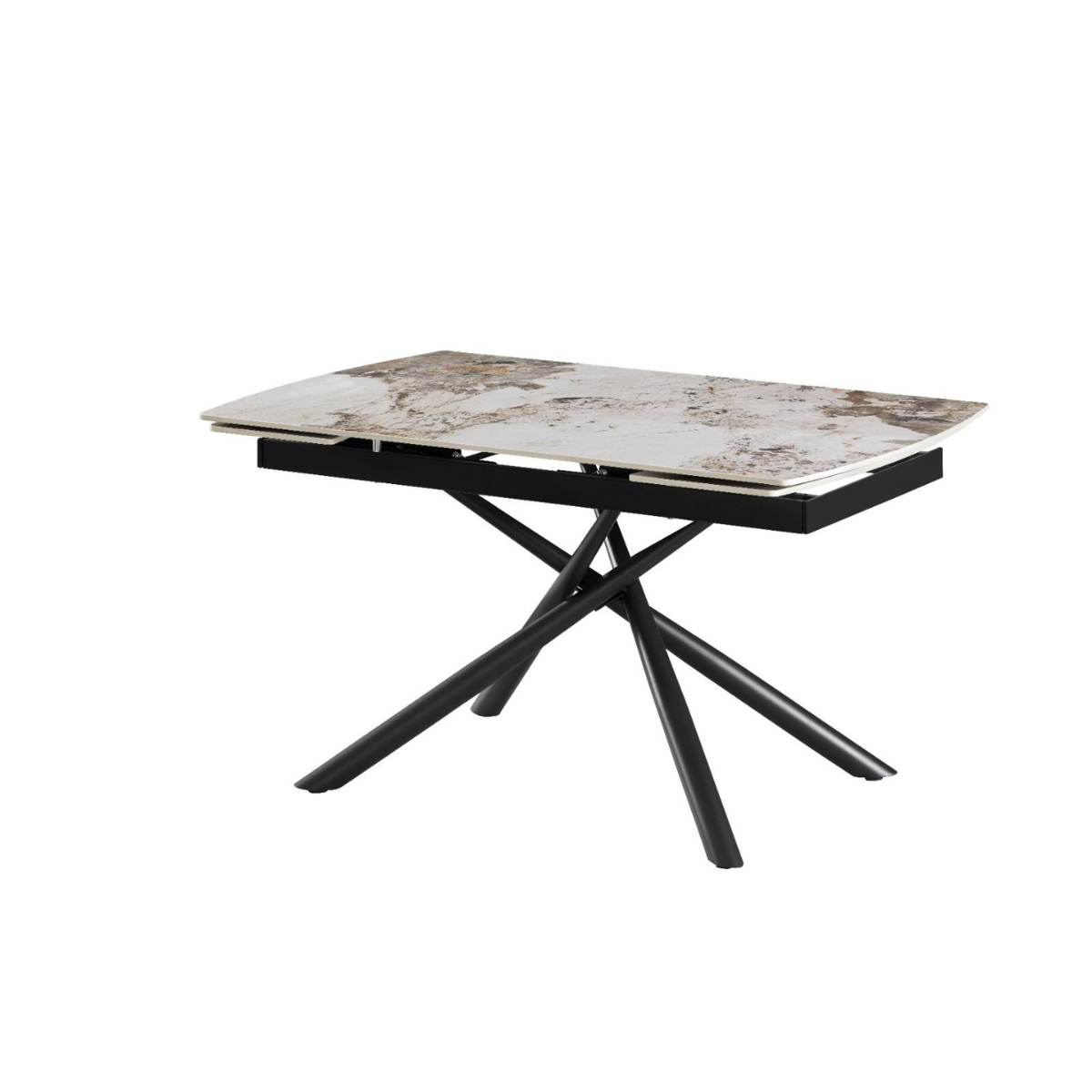 Masa Maroco extensibila ceramica alba, 140/200 x 90 x 76 cm