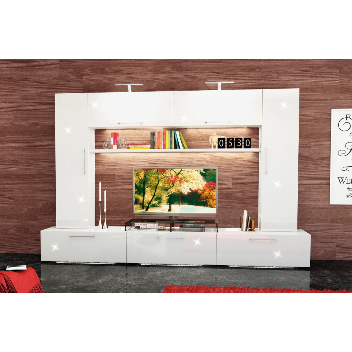 Living Box L300 Alb super lucios