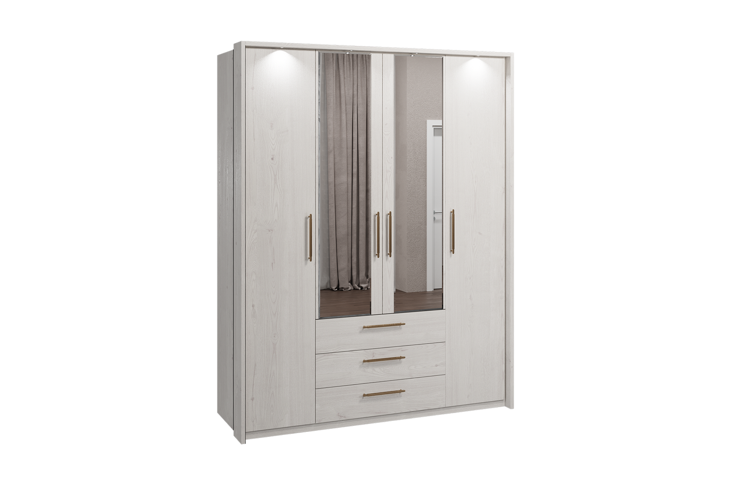 Șifonier 4 uși cu sertare L188 - Gallery Image 1