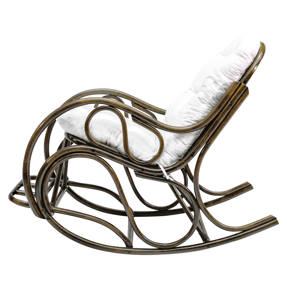 Scaun balansoar, maro închis/bej, AGATON