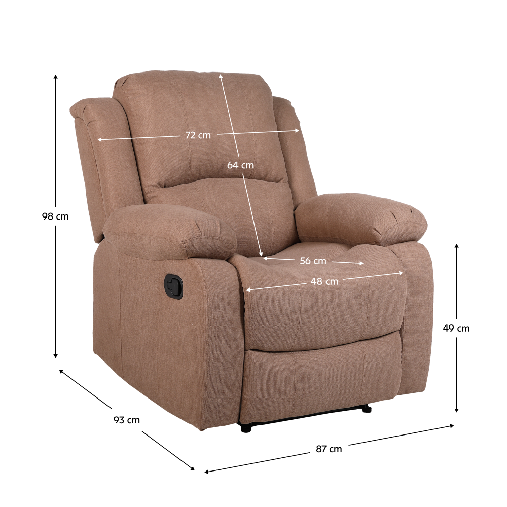 Fotoliu relaxant reglabil, material maro, ASKOY NEW