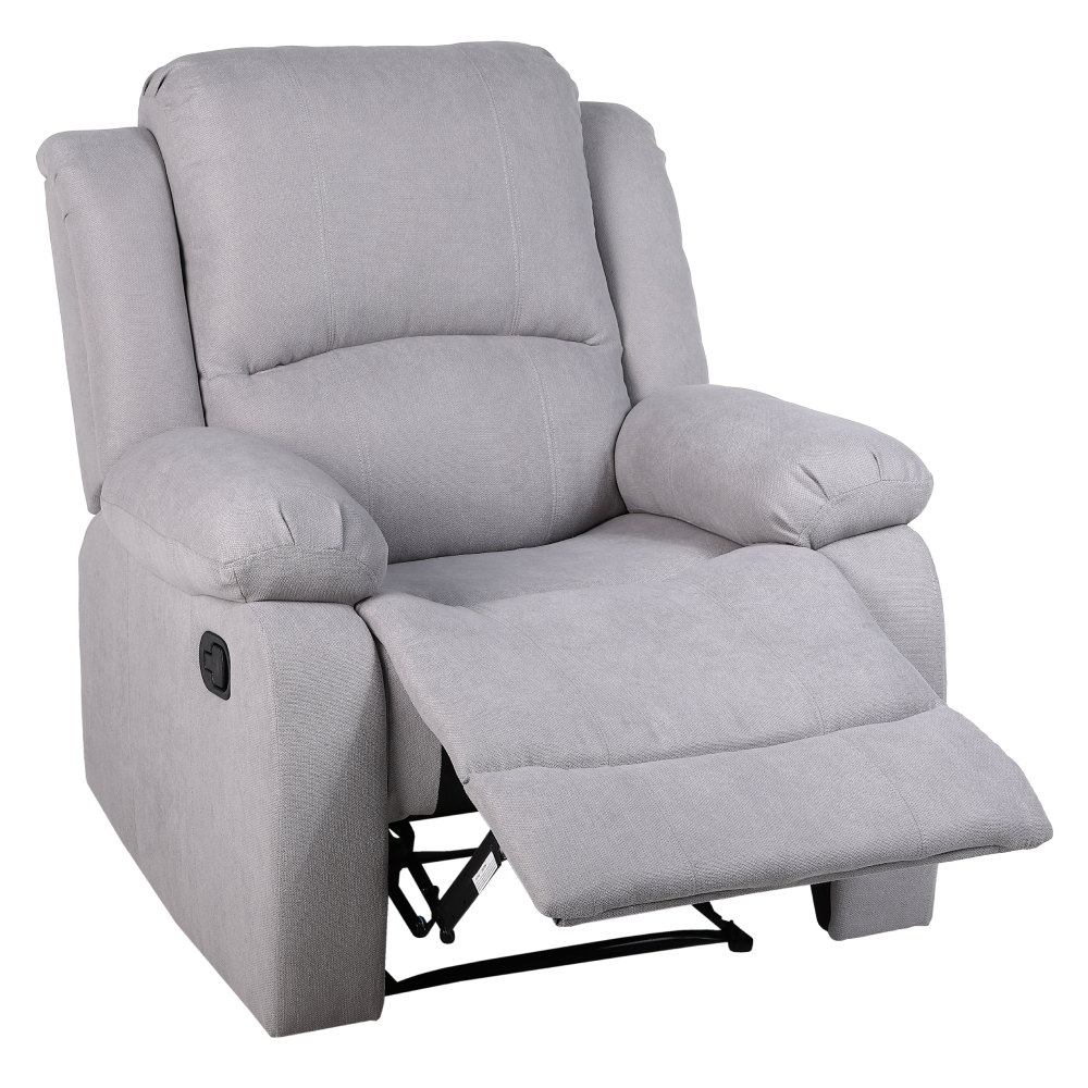Fotoliu relaxant reglabil, material gri deschis, ASKOY NEW