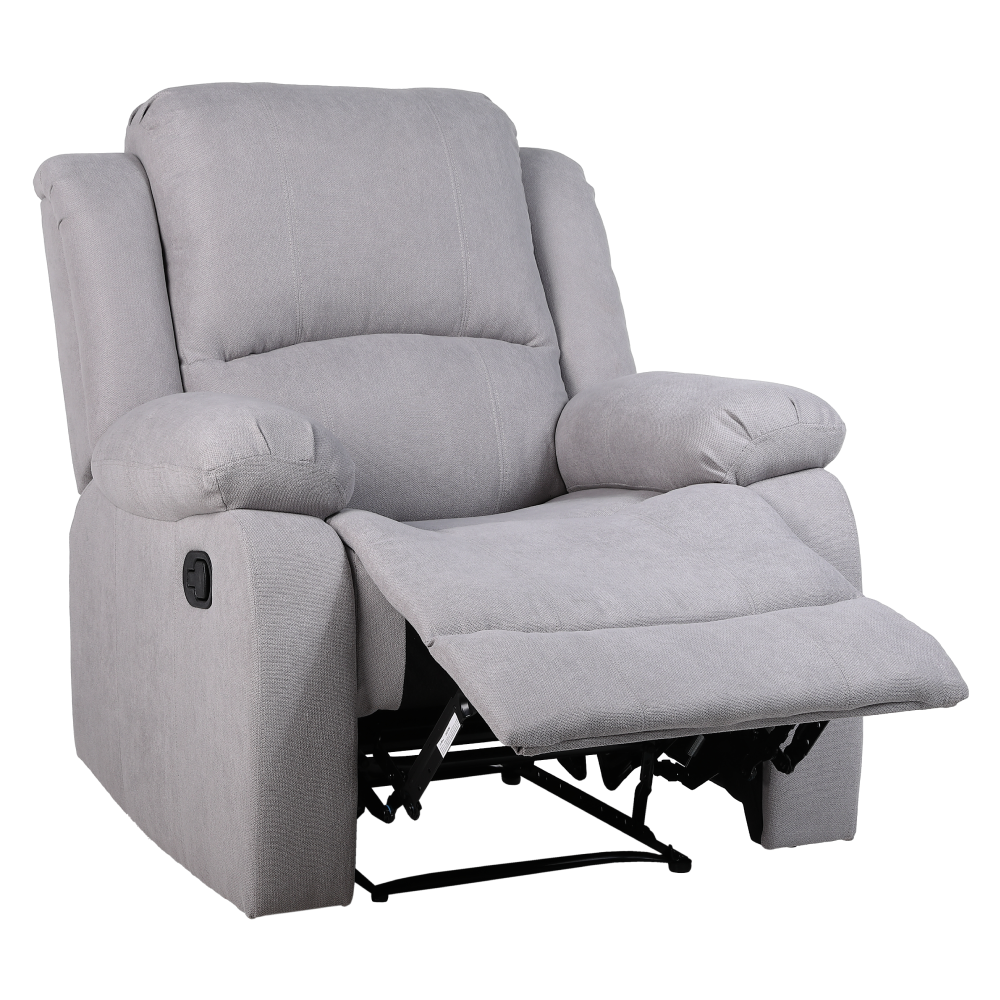 Fotoliu relaxant reglabil, material gri deschis, ASKOY NEW