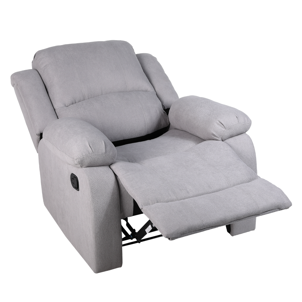 Fotoliu relaxant reglabil, material gri deschis, ASKOY NEW