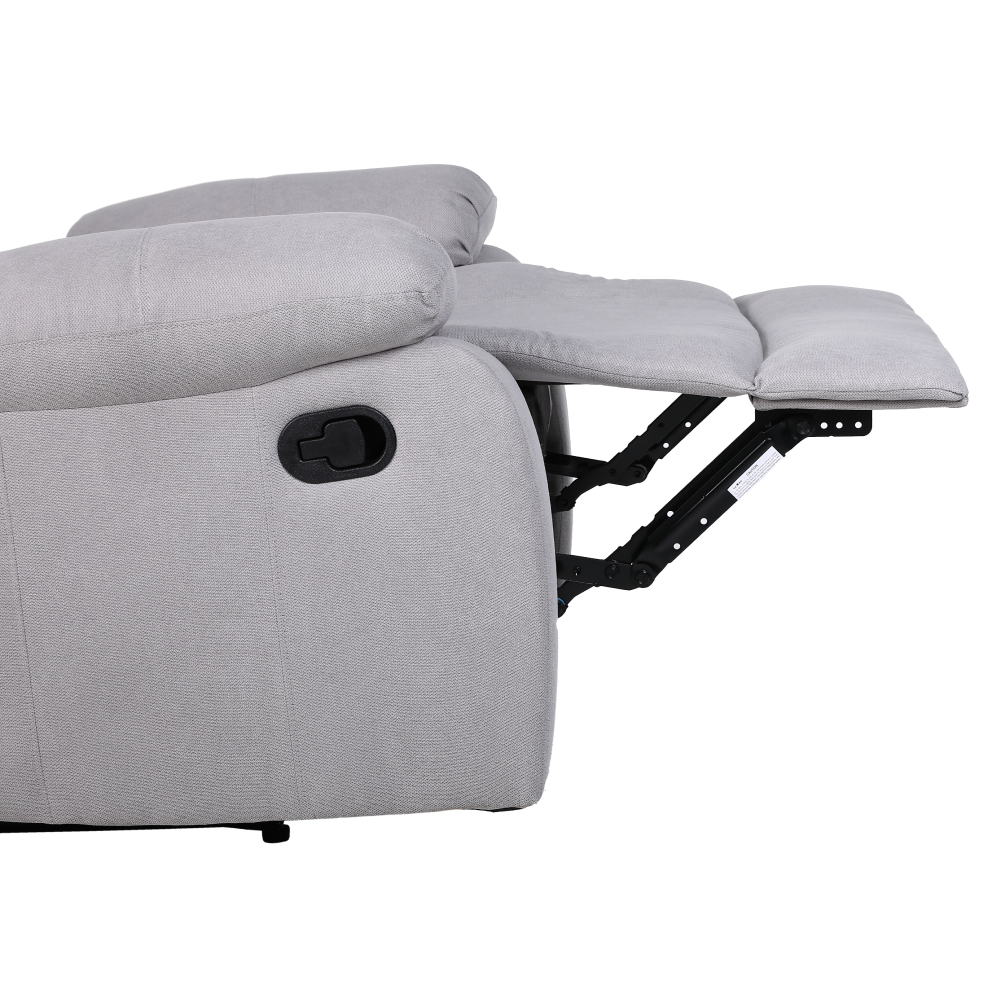Fotoliu relaxant reglabil, material gri deschis, ASKOY NEW
