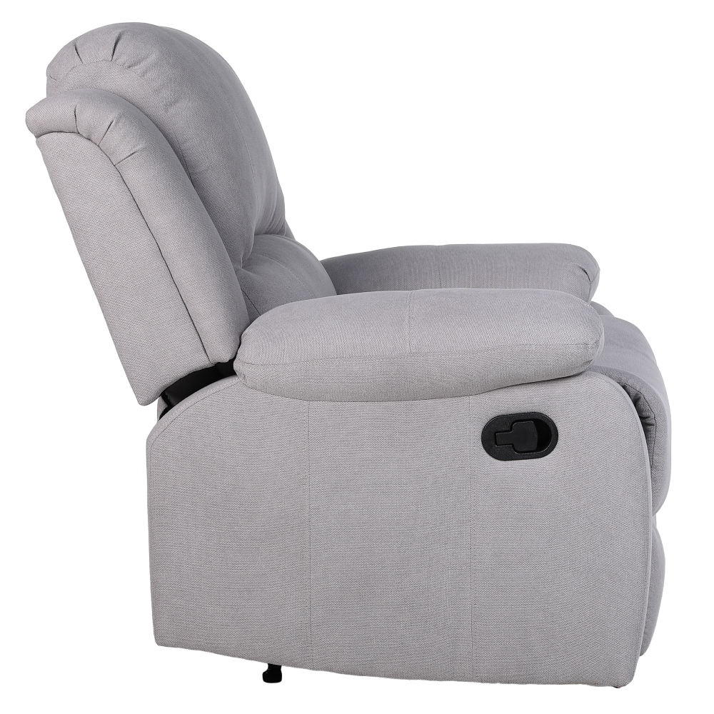 Fotoliu relaxant reglabil, material gri deschis, ASKOY NEW