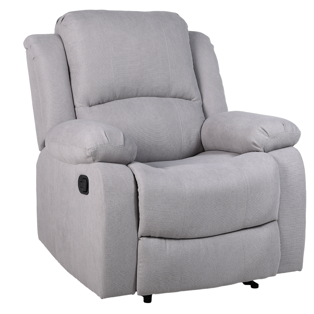 Fotoliu relaxant reglabil, material gri deschis, ASKOY NEW