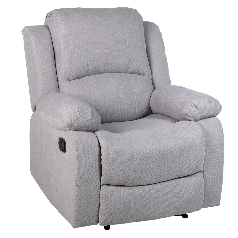 Fotoliu relaxant reglabil, material gri deschis, ASKOY NEW