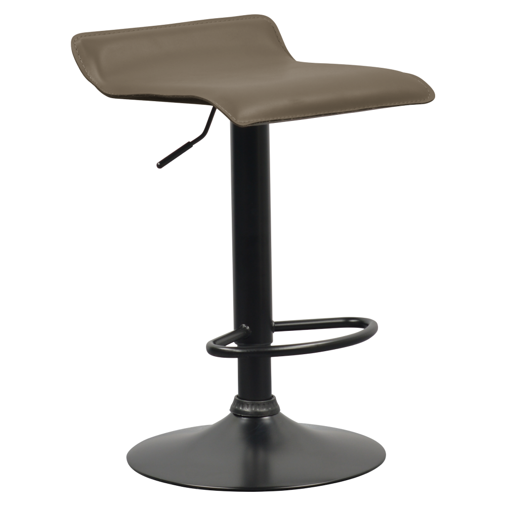 Scaun de bar, piele ecologică Taupe gri-maro, BAILI