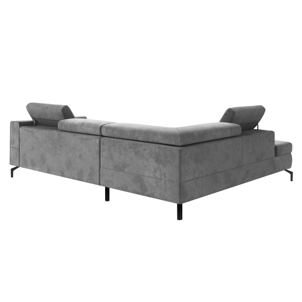 Set canapea extensibilă, gri, stânga, BALTIK ROH