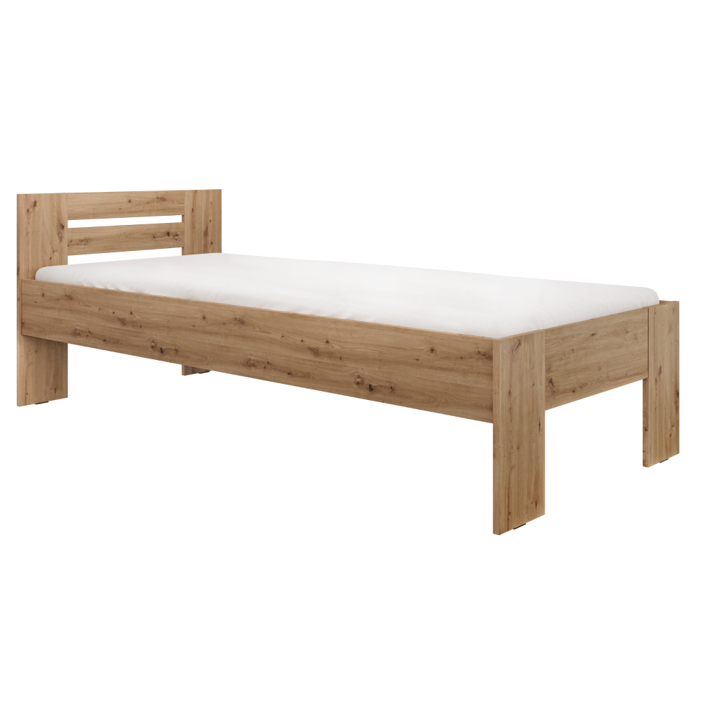 Pat, 90x200, stejar artisan, BASIS