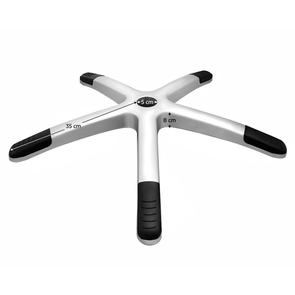 Bază, argintiu/negru, rază 35 cm, BAZĂ TYP 2