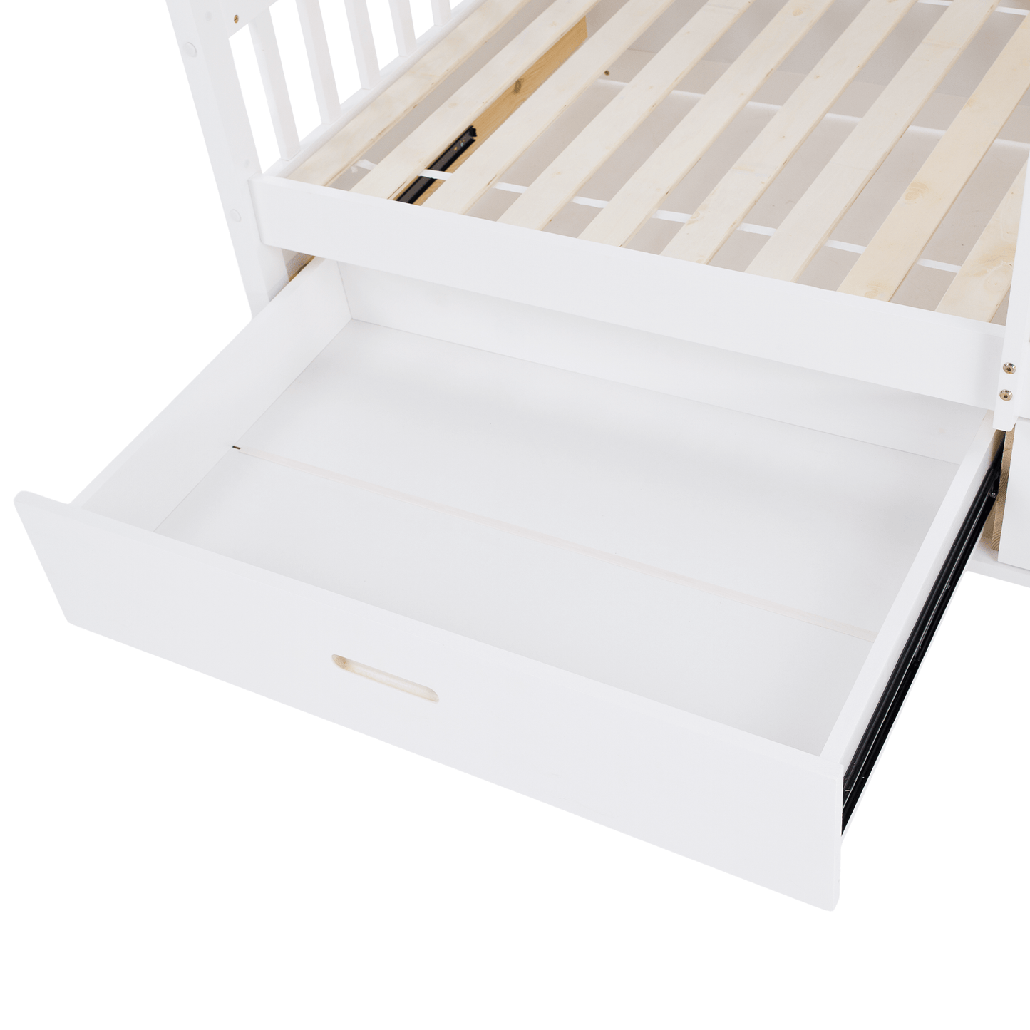 Pat Montessori, 90x200, alb, masiv, BIANKA