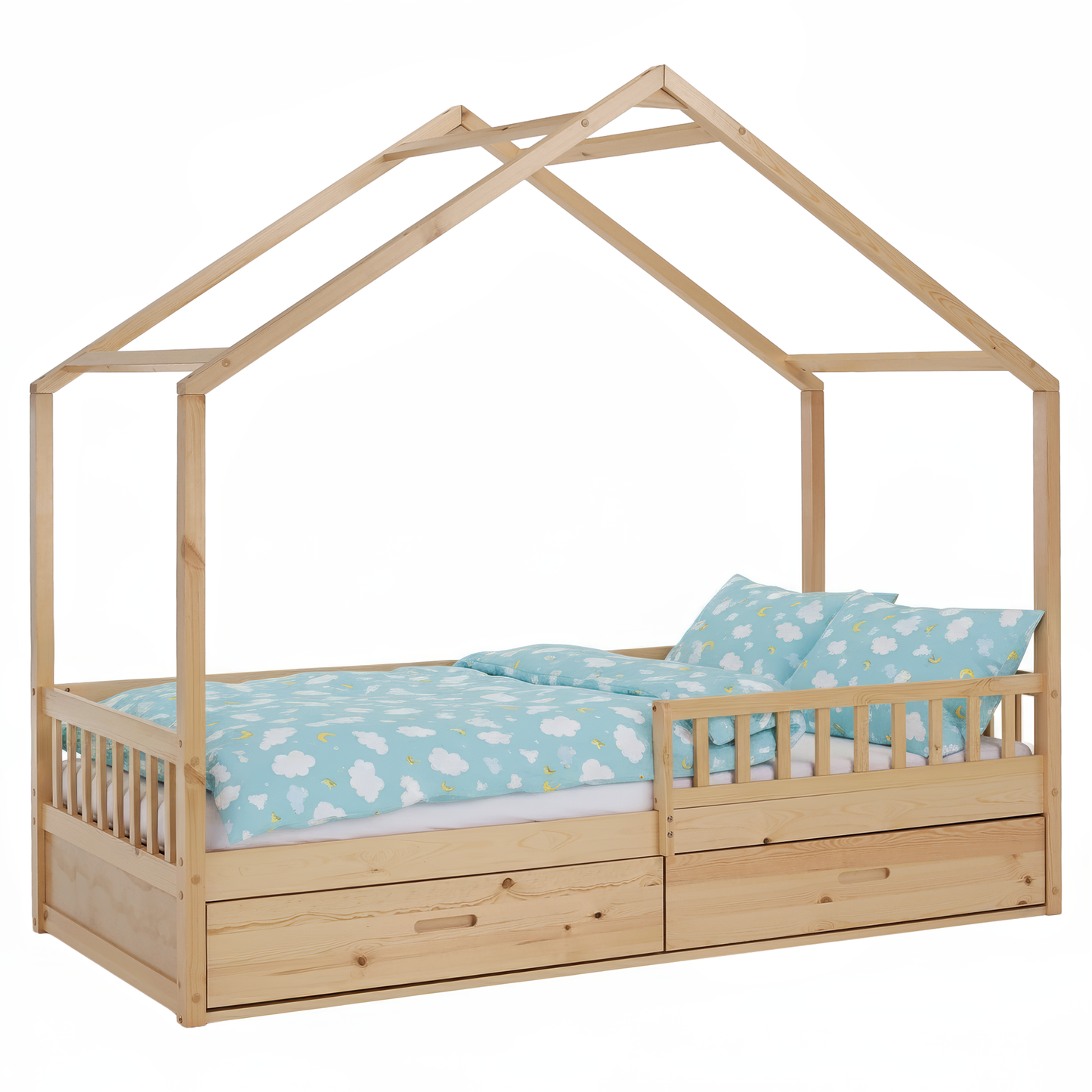 Pat Montessori, 90x200, natural, masiv, BIANKA