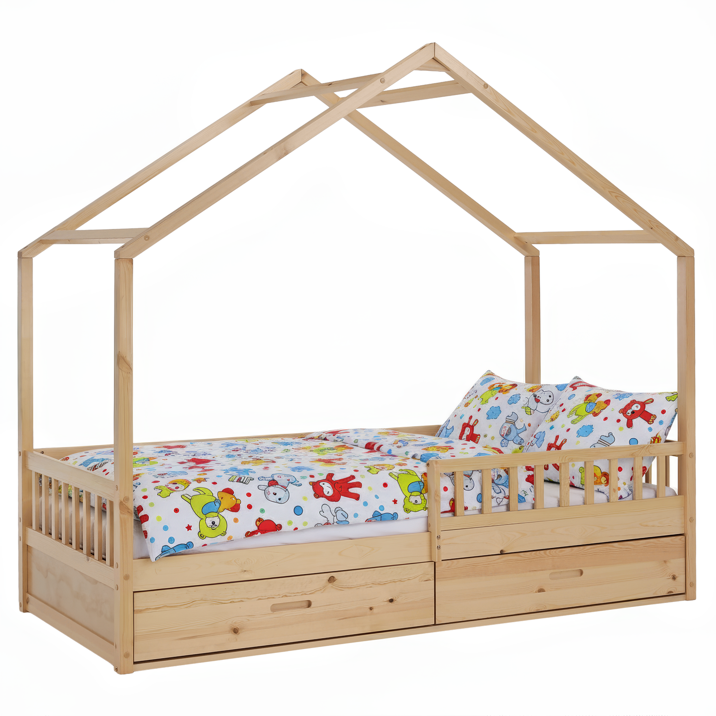 Pat Montessori, 90x200, natural, masiv, BIANKA