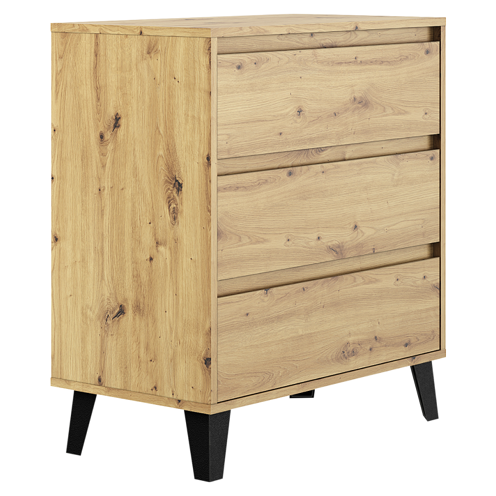 Comodă, stejar artisan, BOGAN NEW 3S70