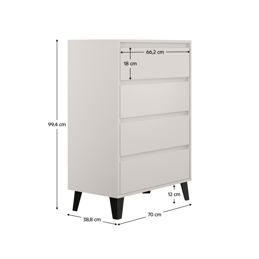 Comodă, caşmir, BOGAN NEW 4S70