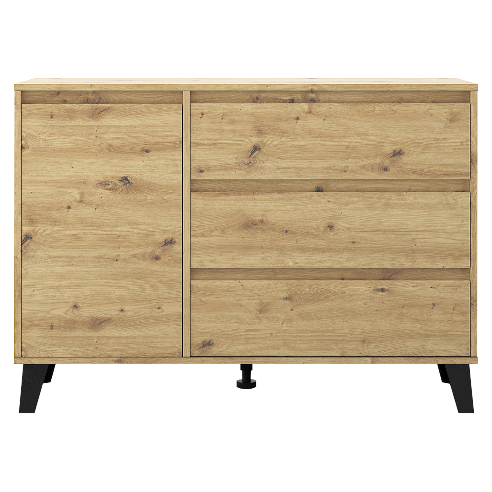 Comodă, stejar artisan, BOGAN NEW 1D3S