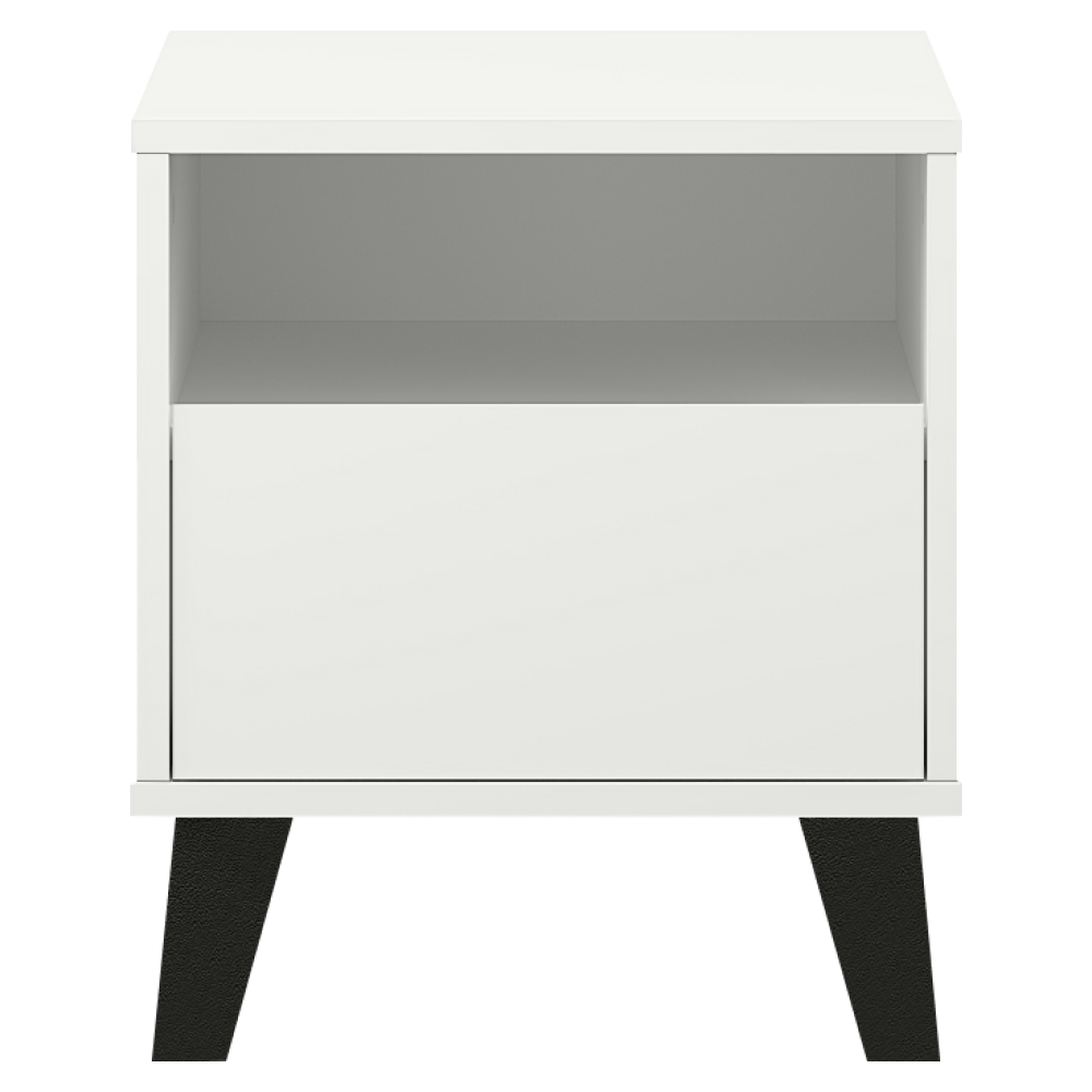 Noptieră, albă, BOGAN NEW 1S