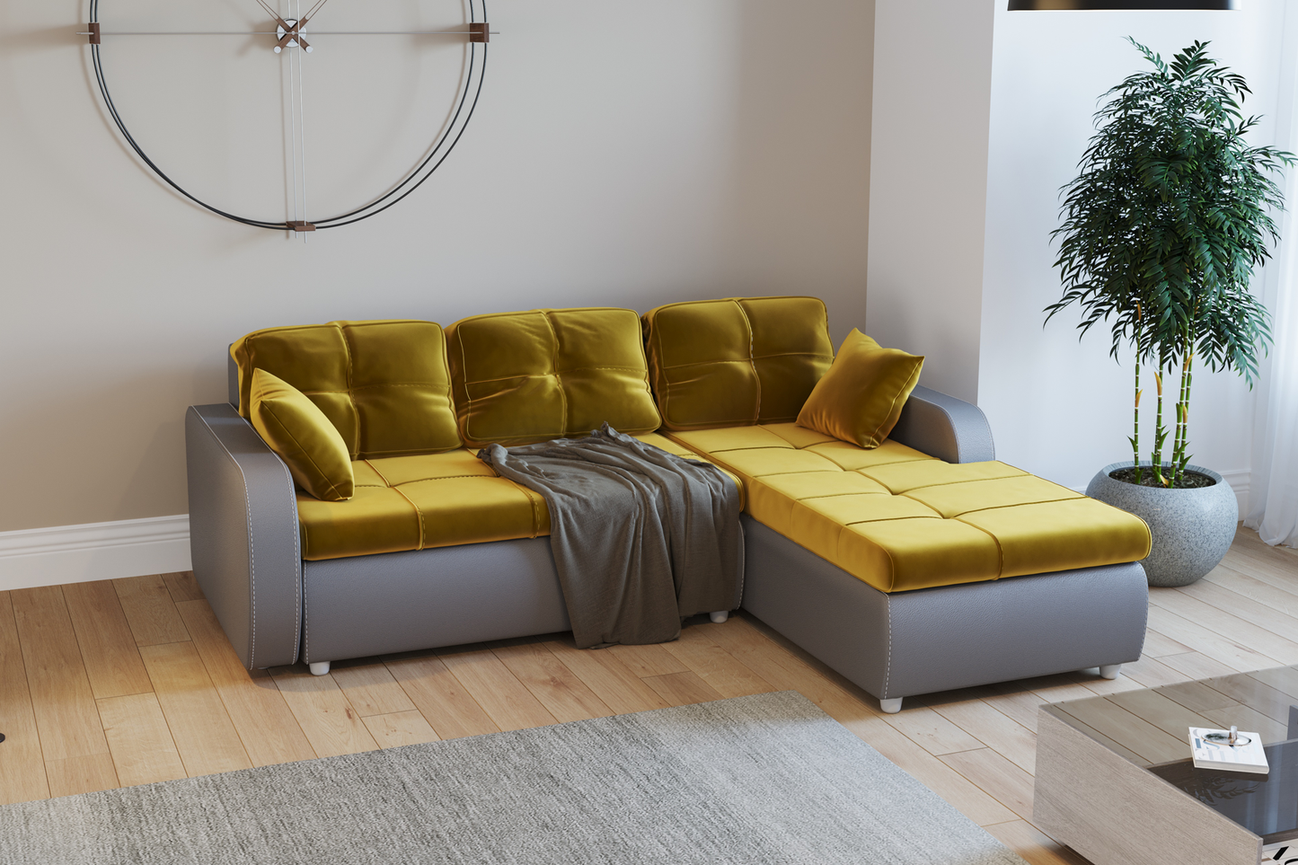 Colțar extensibil Mondo 2 cu ladă pentru depozitare - Gallery Image 1