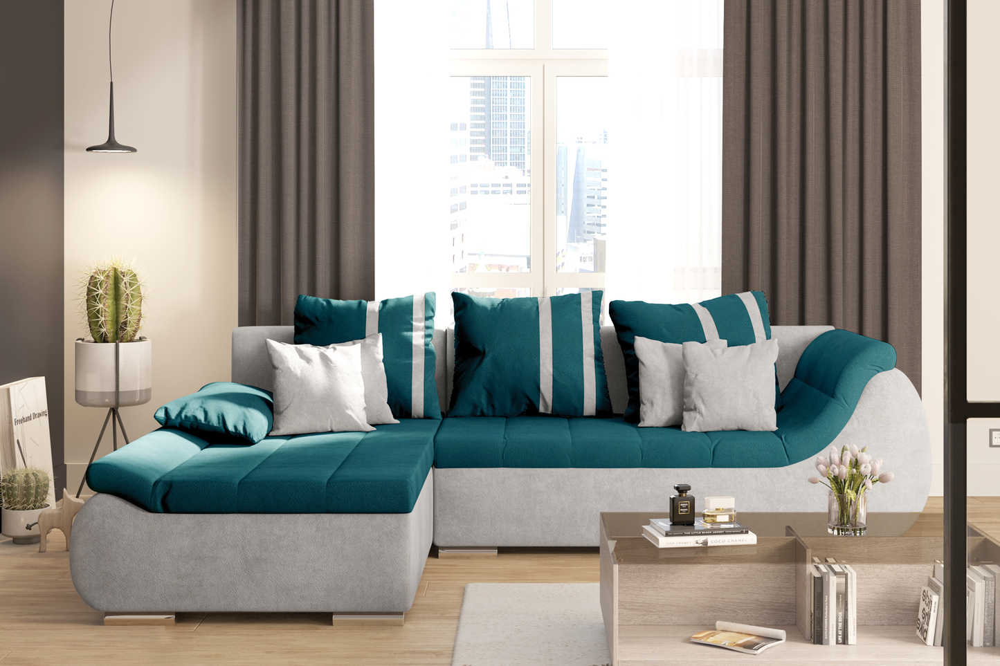 Colțar extensibil Rosario cu ladă pentru depozitare - Gallery Image 2