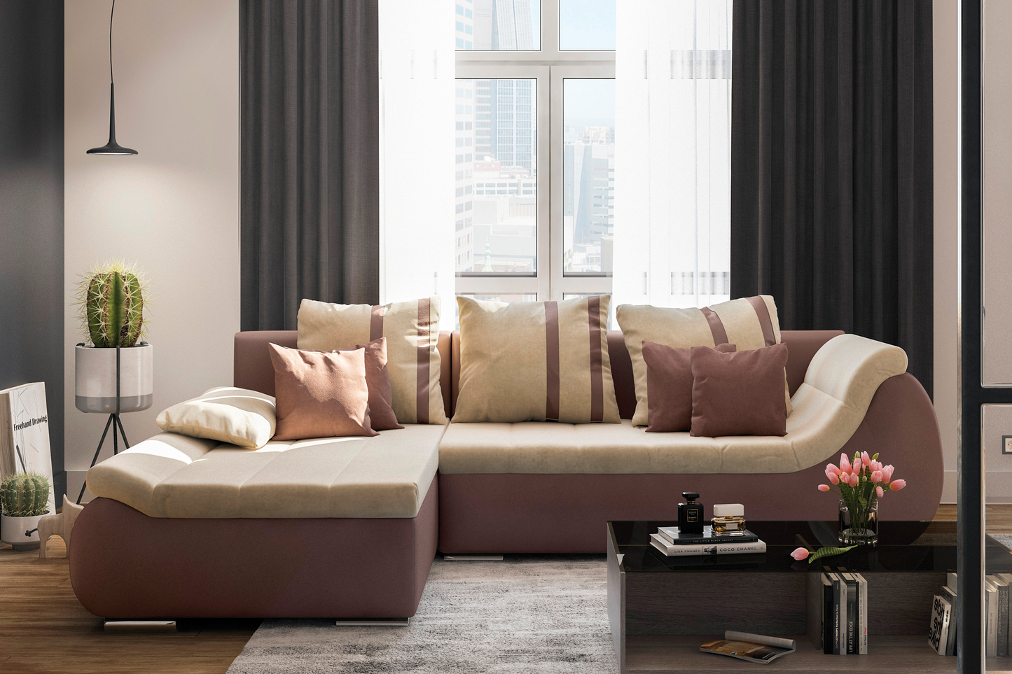 Colțar extensibil Rosario cu ladă pentru depozitare - Gallery Image 3