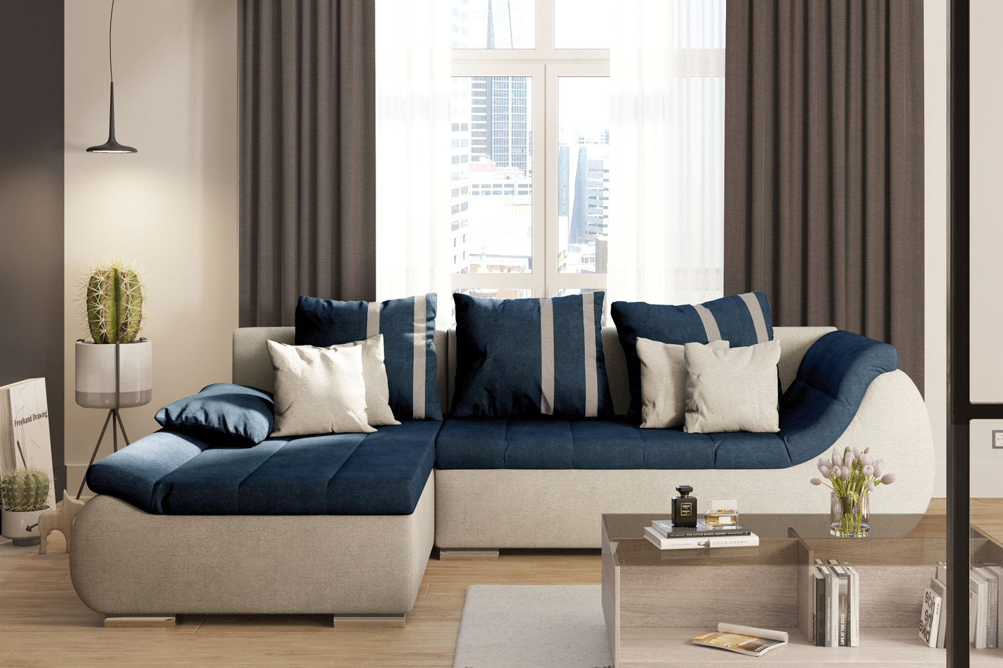 Colțar extensibil Rosario cu ladă pentru depozitare - Gallery Image 4