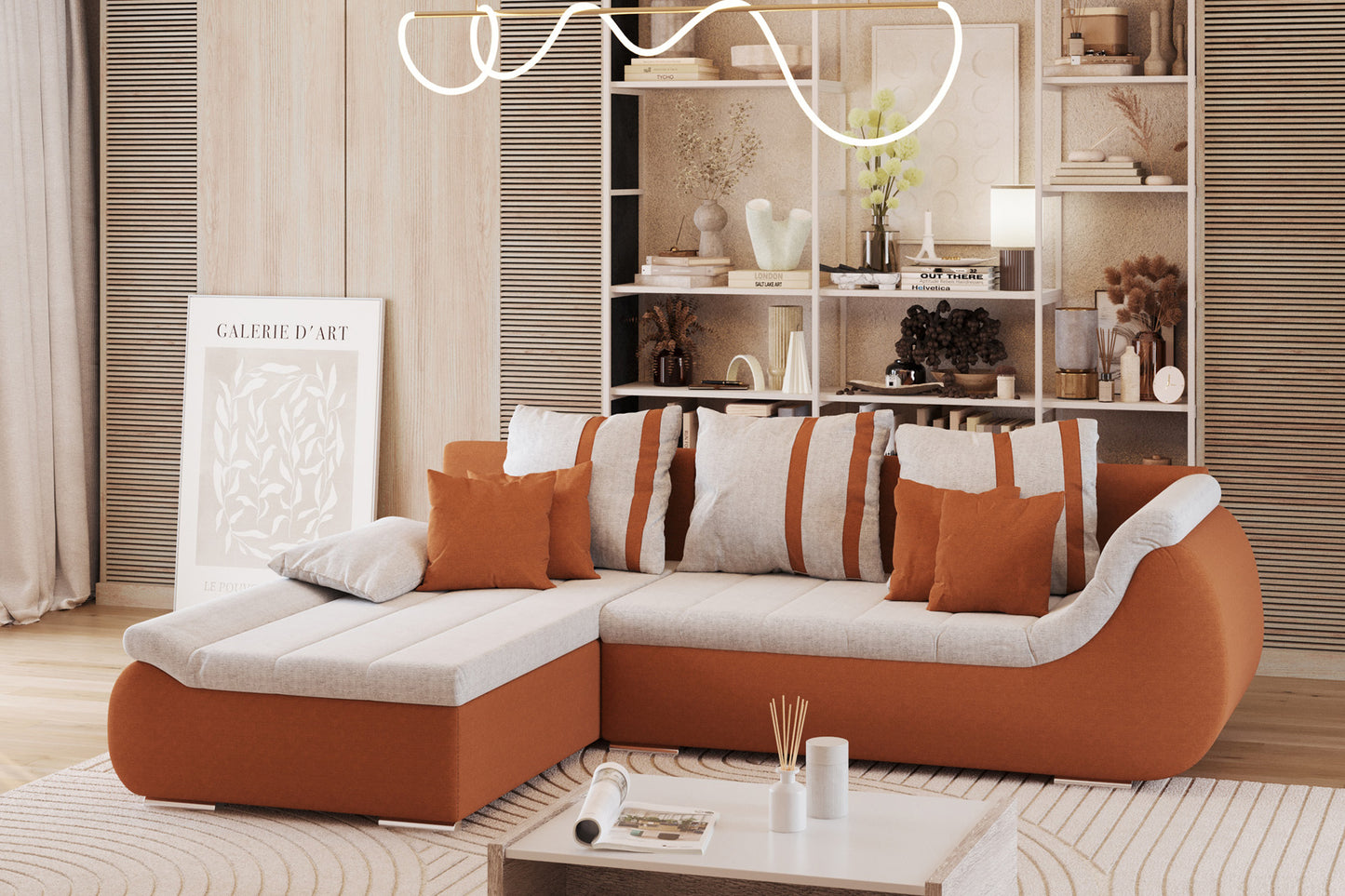 Colțar extensibil Rosario cu ladă pentru depozitare - Gallery Image 1