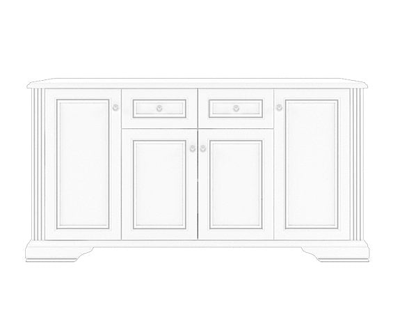 Comodă WHITE, 4D2S