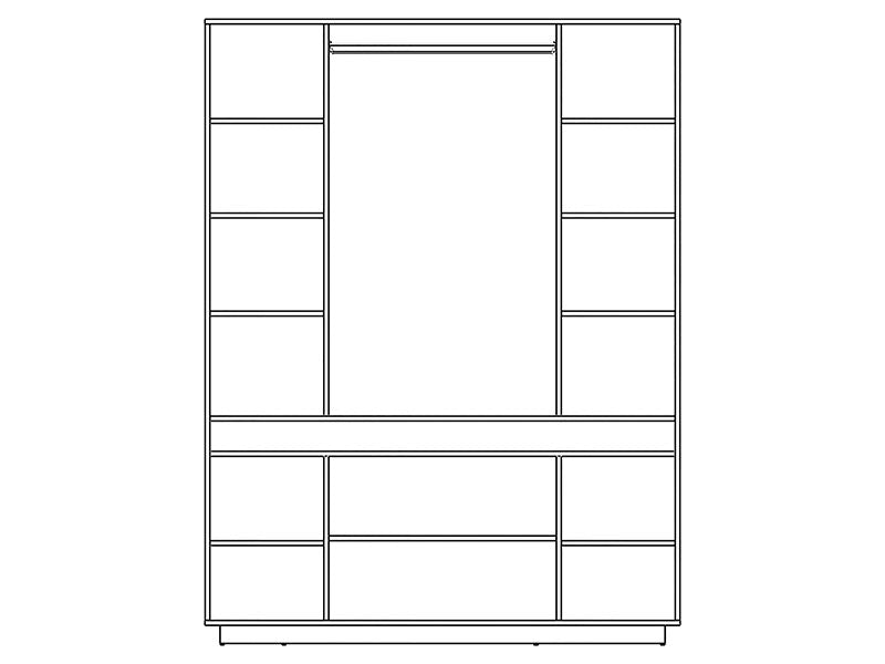 Dulap GENEVA 4D, cu 4 uși