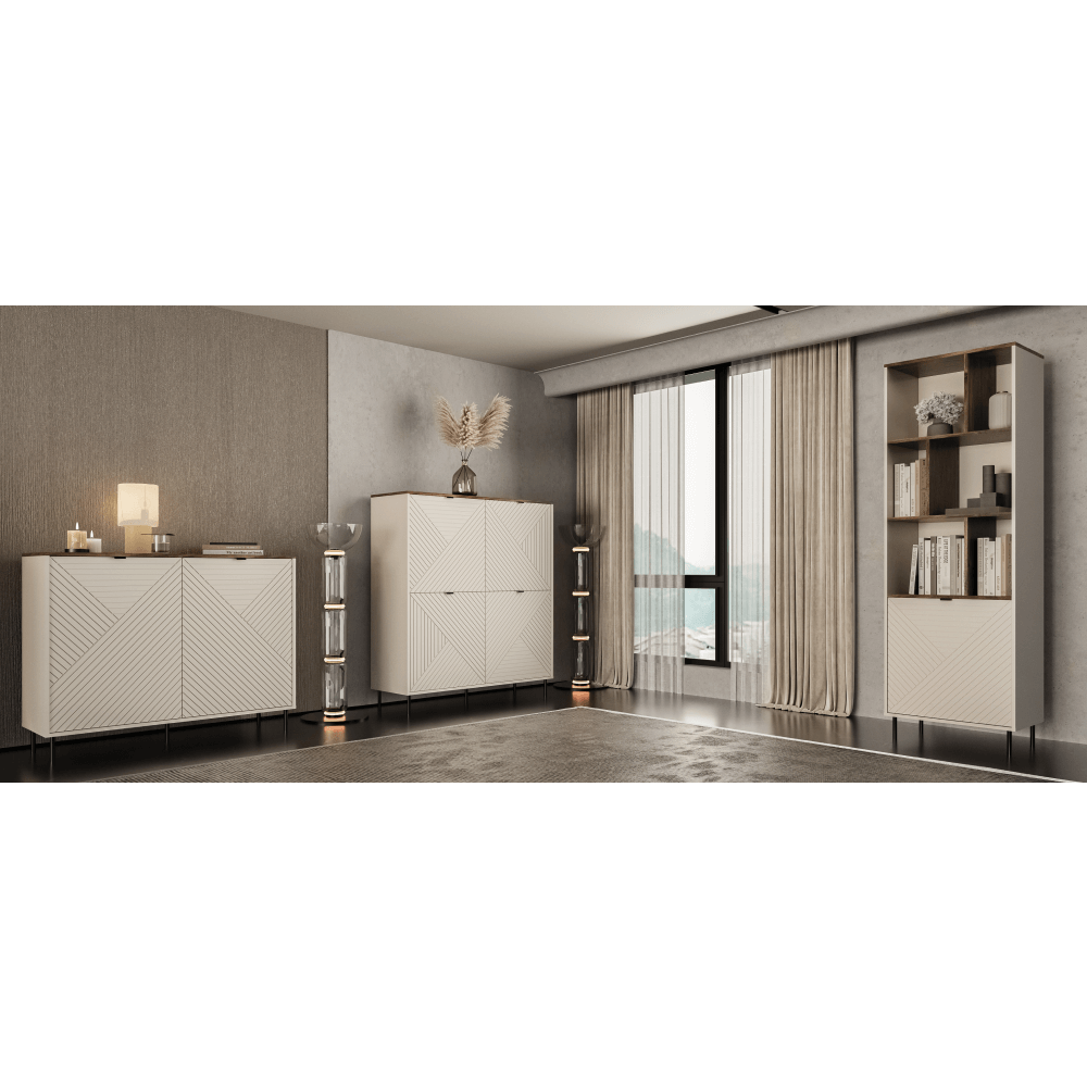 Comodă, caşmir/stejar castello, EYCO 2D