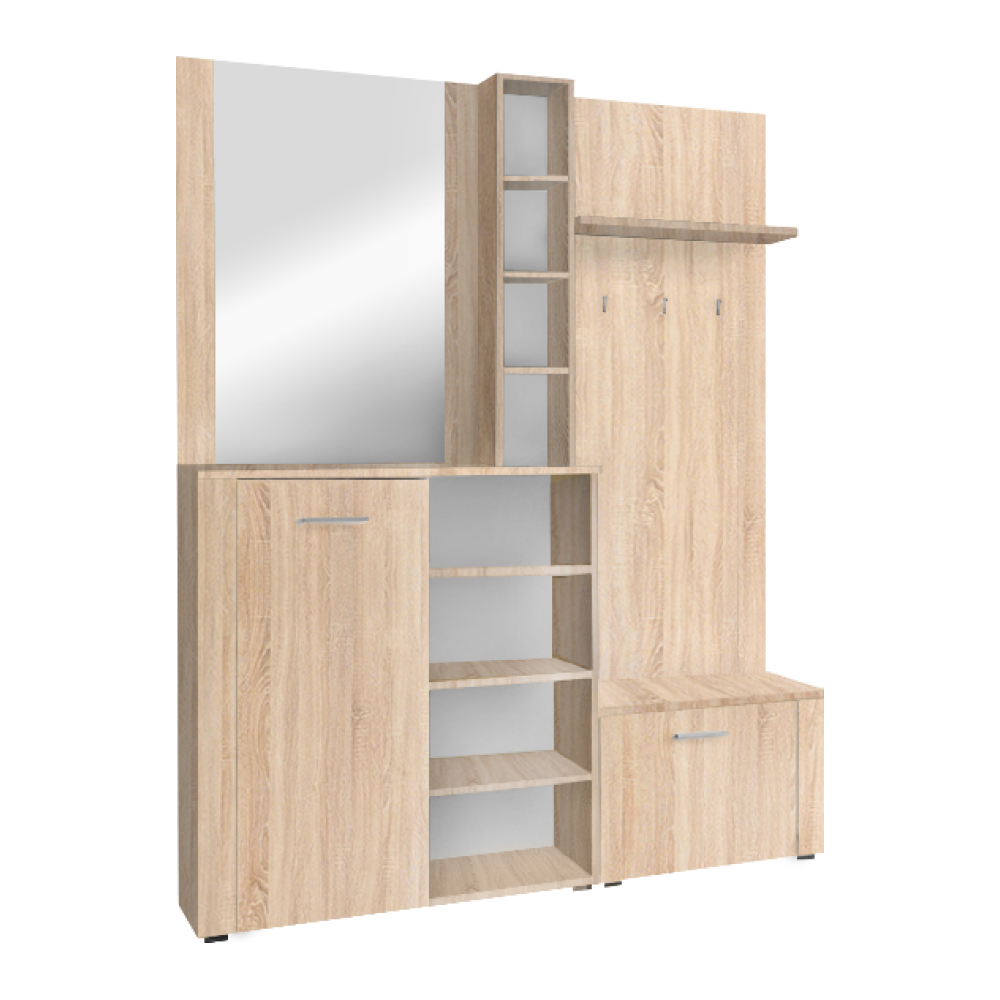 Set pentru anticameră, stejar sonoma, FANDU