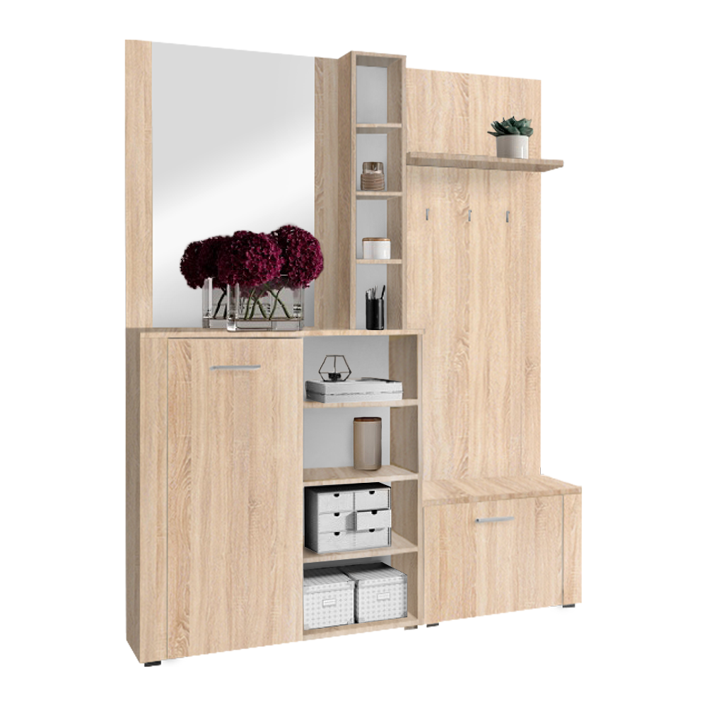 Set pentru anticameră, stejar sonoma, FANDU