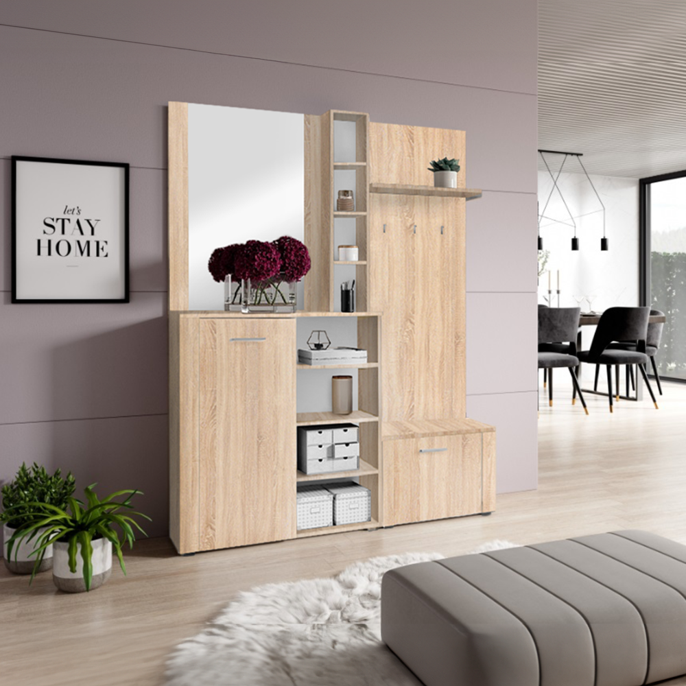 Set pentru anticameră, stejar sonoma, FANDU