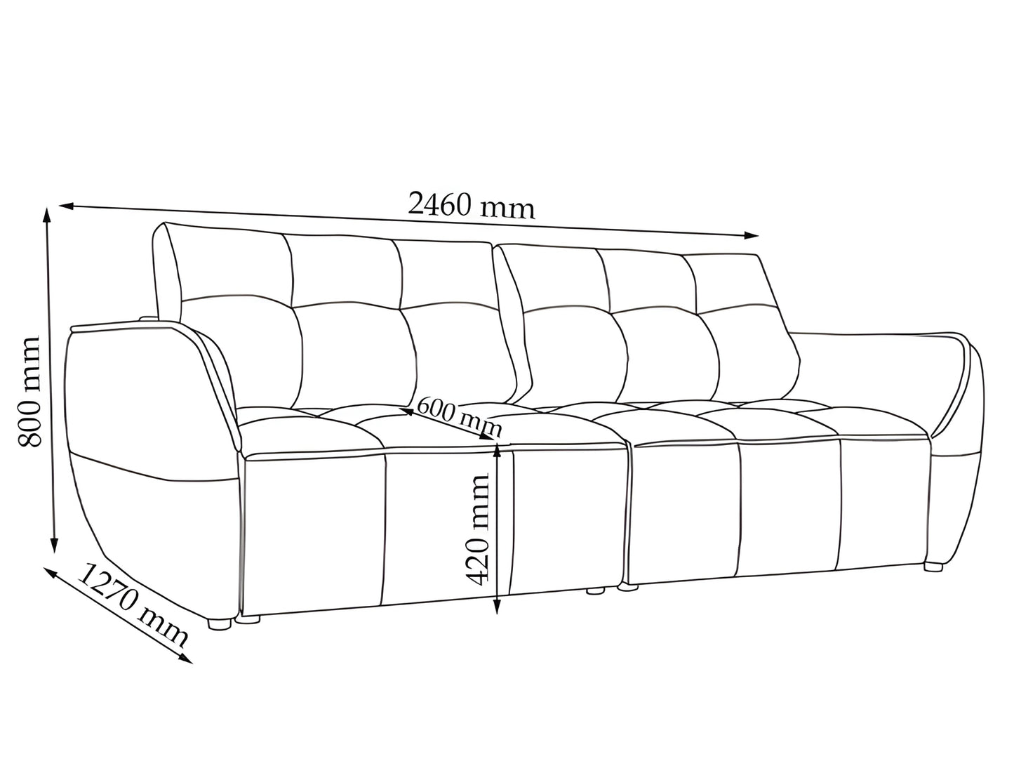 Canapea extensibila Bombay Line