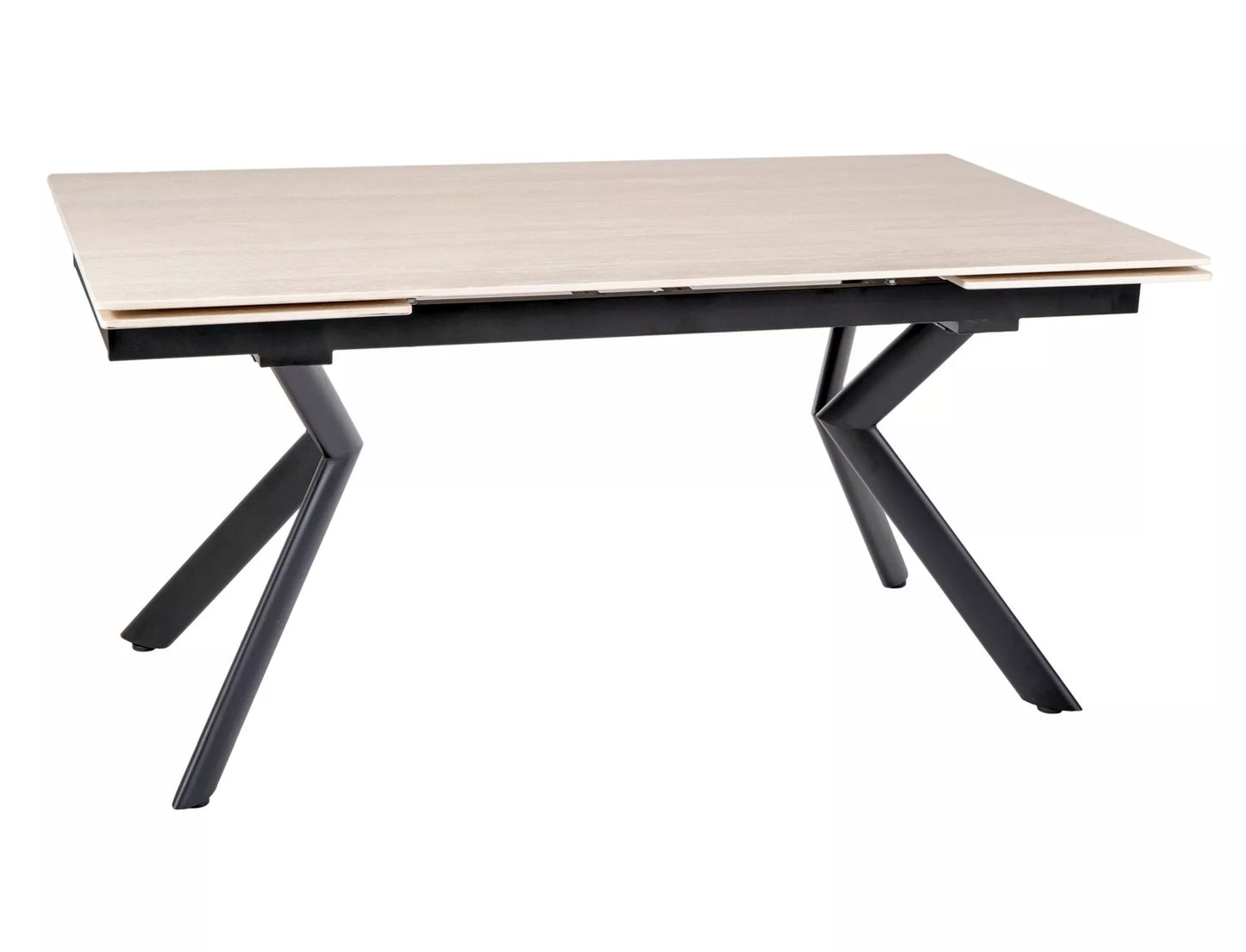 Masa extensibila Norton, travertin bej/ metal, 160/240 x 90 x 75 cm