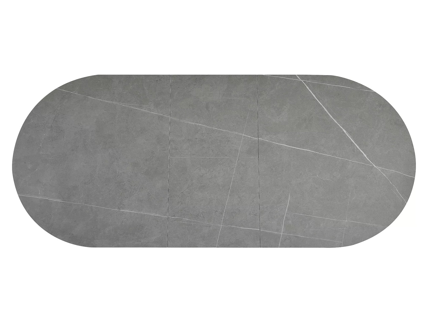Masa extensibila Gaston, ceramica gri/ metal, 140/180 x 80 x 75 cm