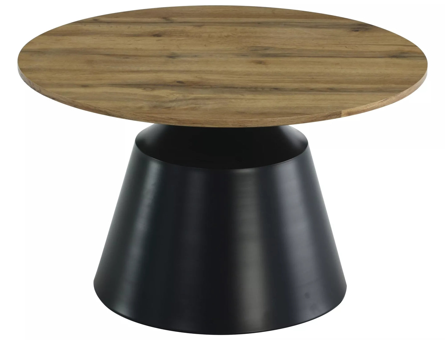 Set masute cafea Itaka, blat MDF stejar/ negru mat + metal, 50 x 50 cm/ 70 x 40 cm