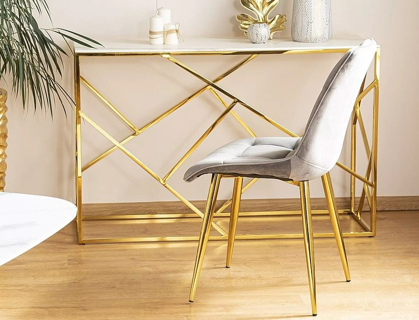 Scaun Chic Gold Velvet