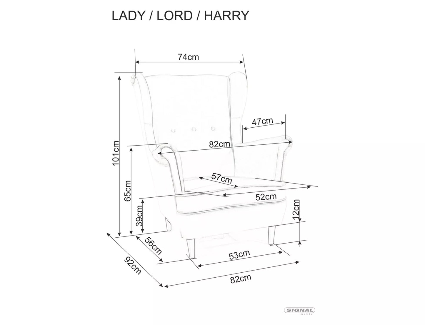 Fotoliu Lady, catifea, bluvel 52