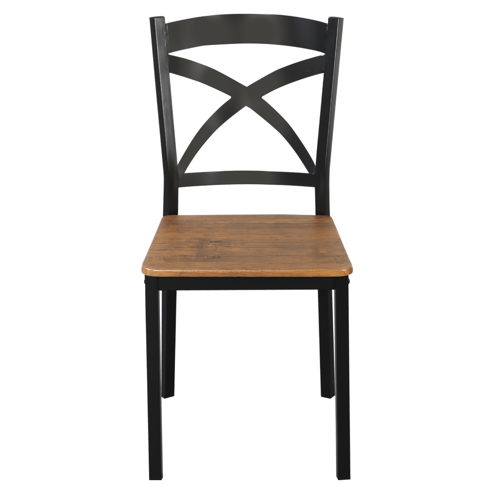 Set de sufragerie 1+4, stejar închis/negru, HAIM