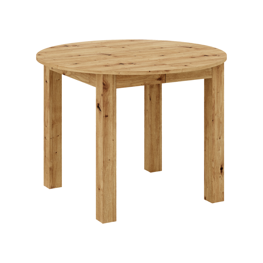 Masă de sufragerie extensibilă, stejar artisan, 103-142x76 cm, HARRY