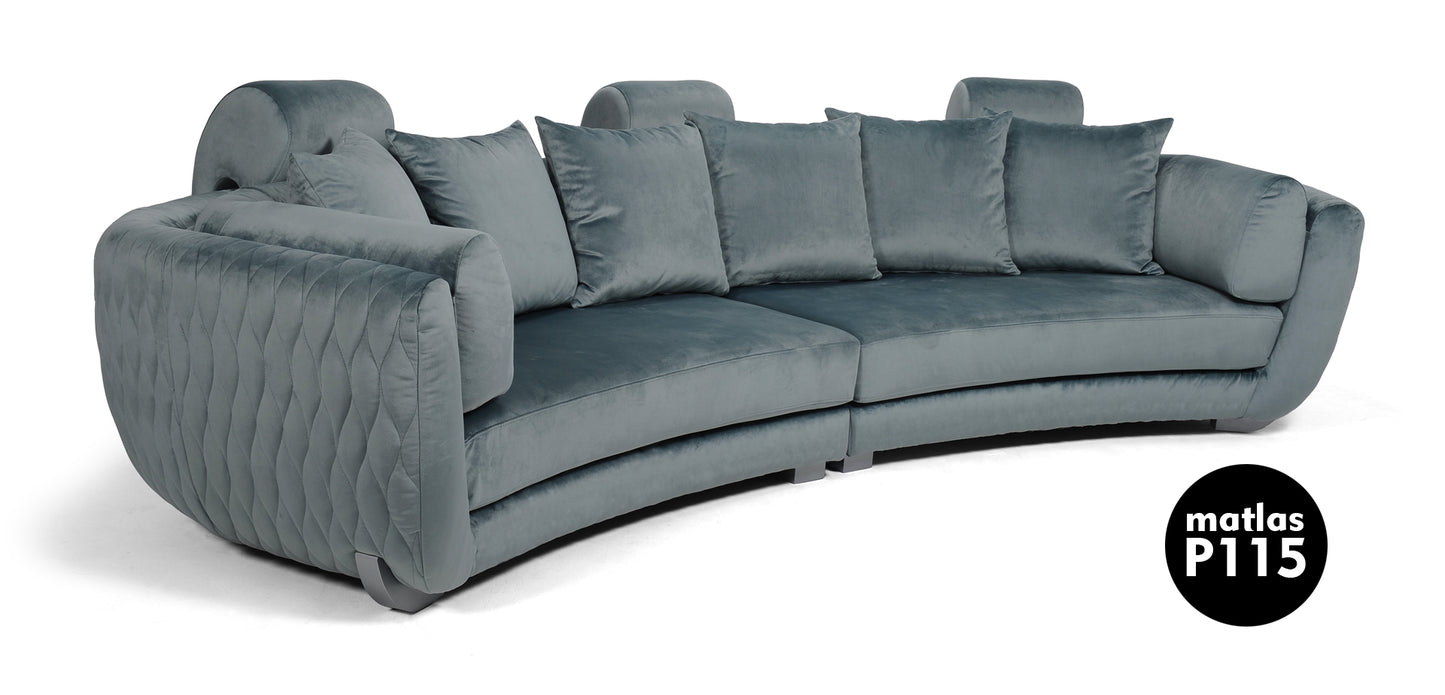 Canapea HAVANA matlasată P115, cu 5 locuri