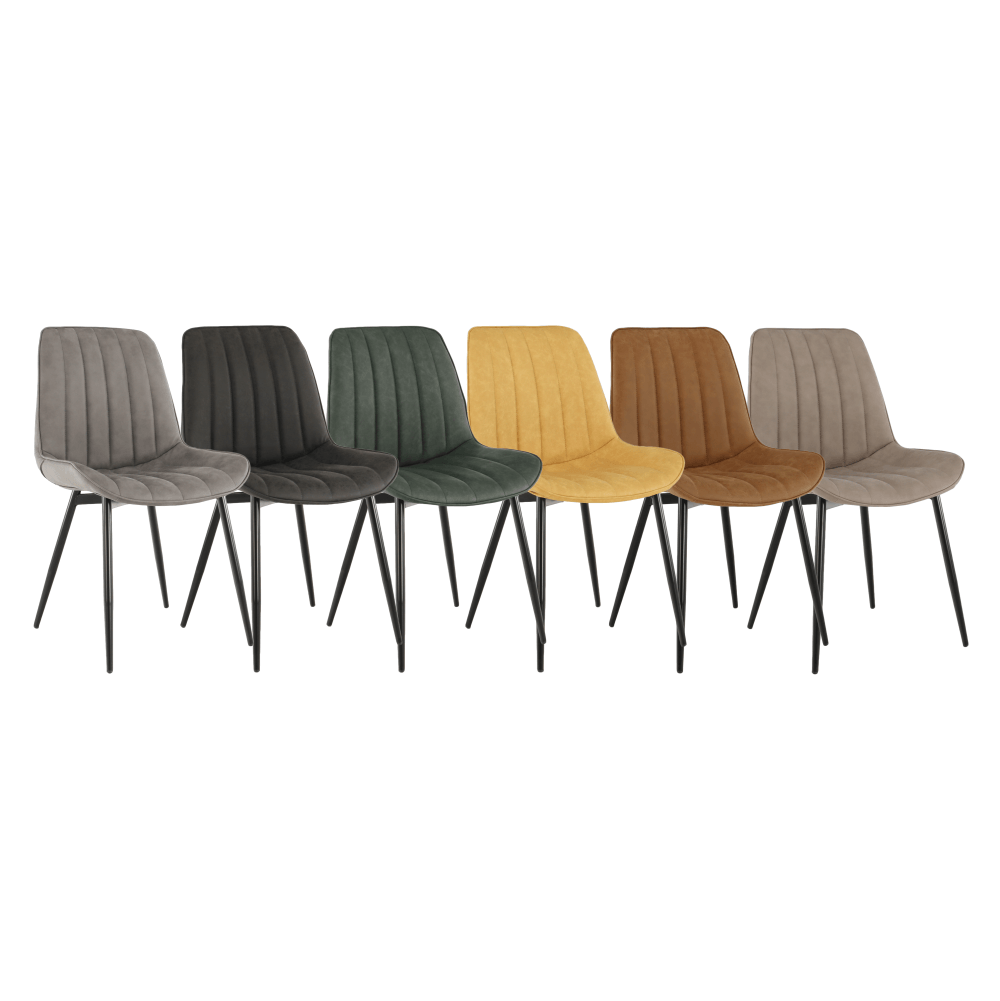 Scaun, piele ecologică gri deschis/negru, HAZAL