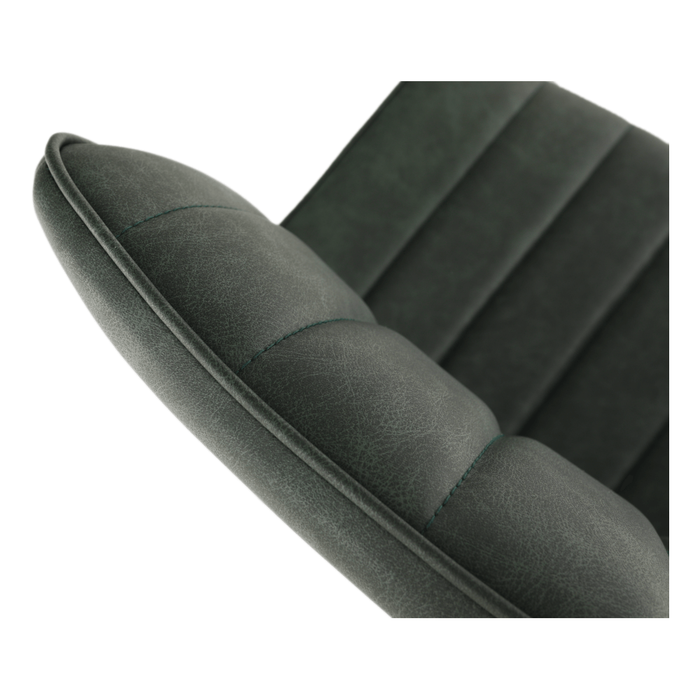 Scaun, piele ecologică verde/negru, HAZAL