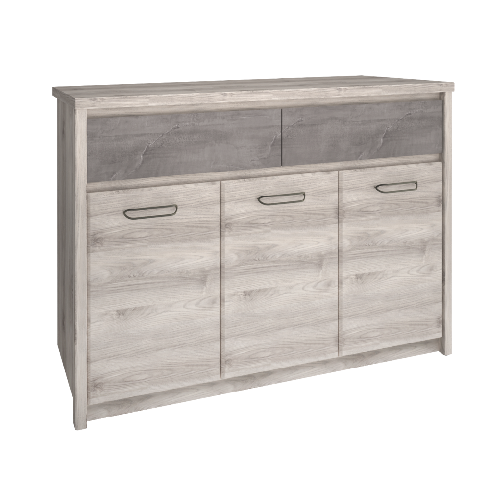 Comodă 3D2S, castan Nairobi / onix, JESI NEW